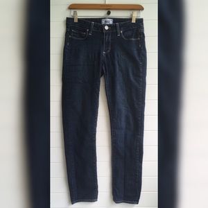 [PAIGE] Skyline Ankle Peg Medium Dark Wash Jeans